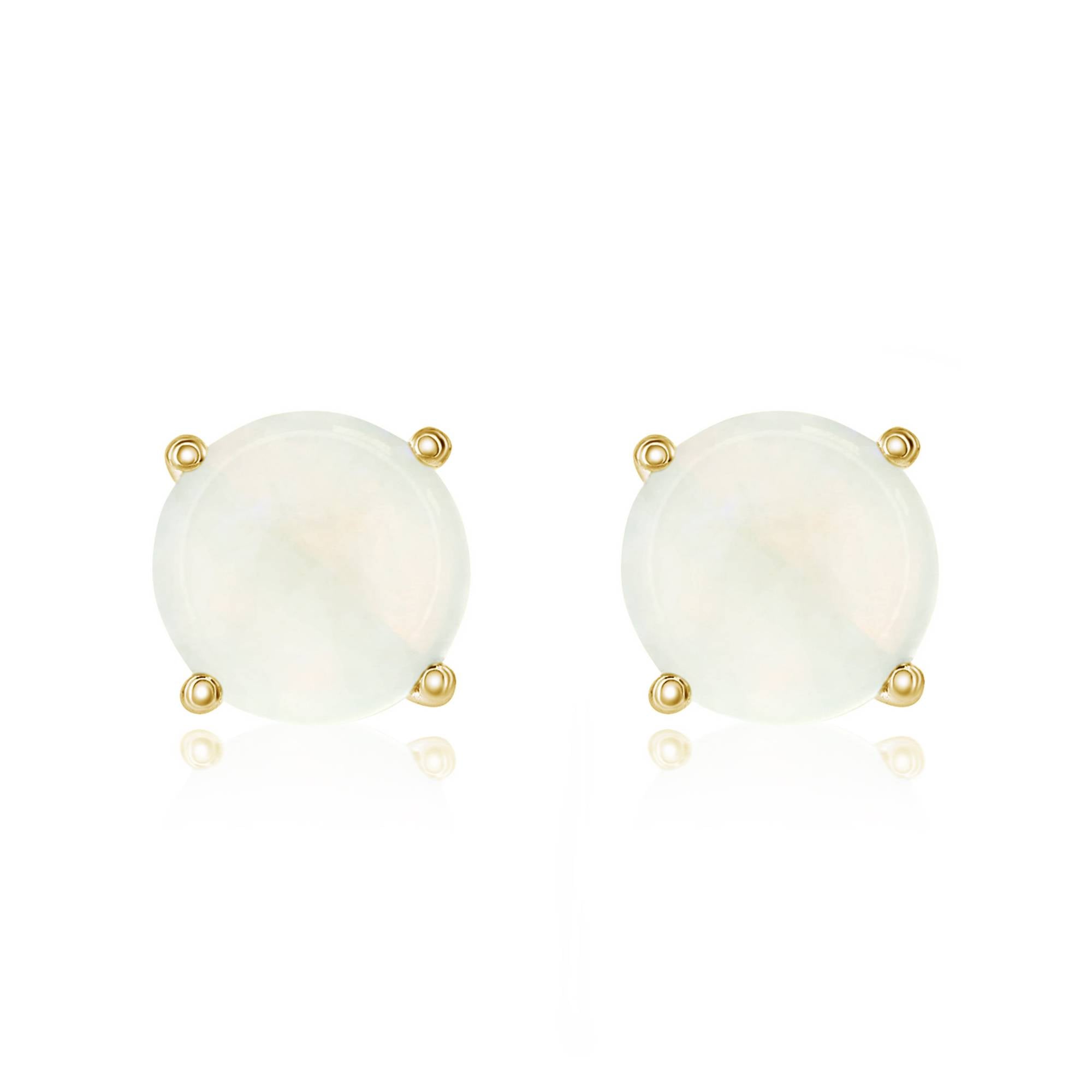 14k Gold Opal Stud Earrings by Smyth Jewelers