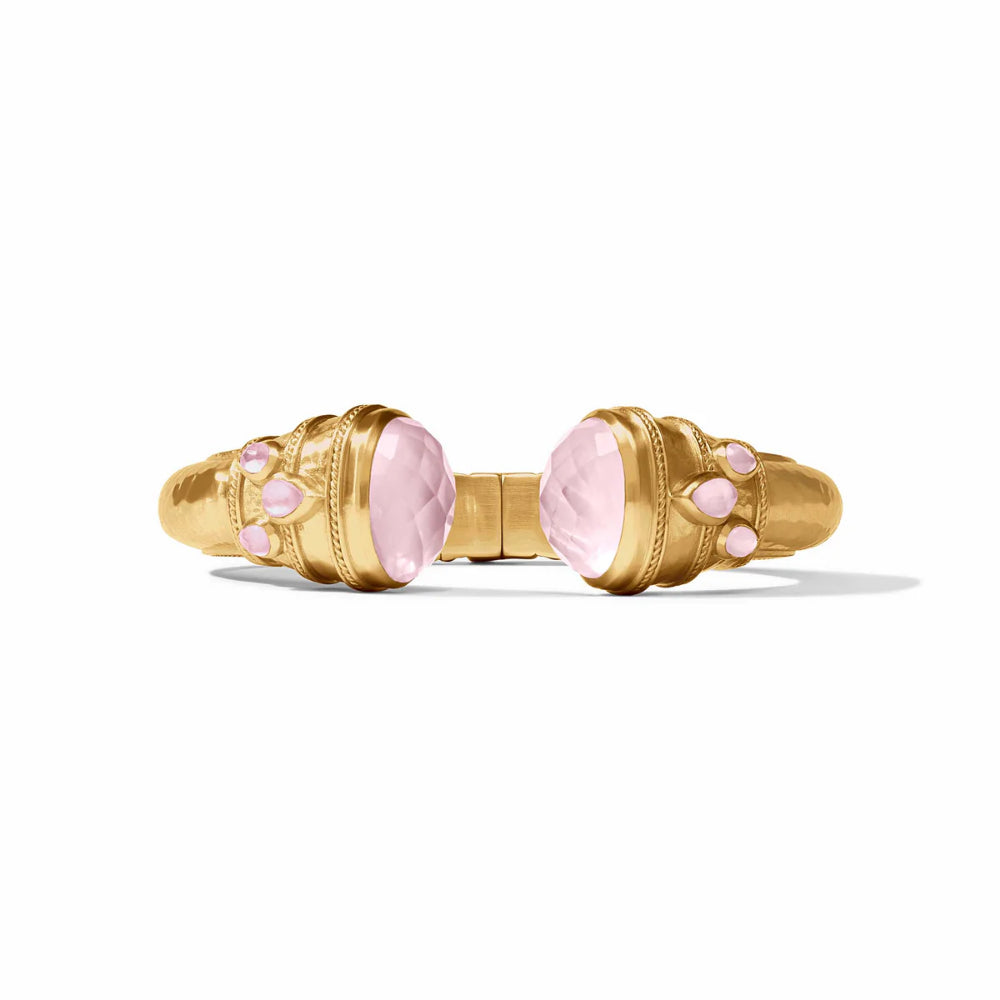 Julie Vos Gorgeous Rose - Cut Endcap 24K Gold - Plated Cannes Cuff