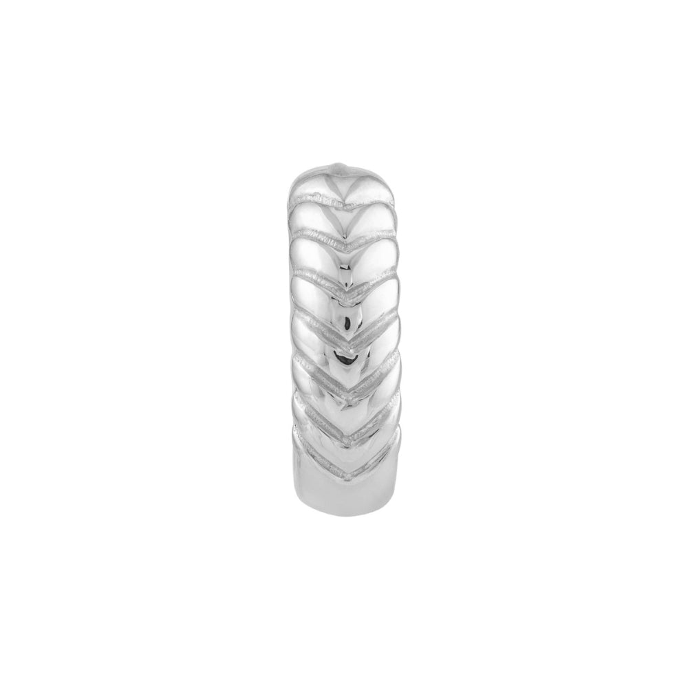 Stylish 14k Gold Twisted Chevron Hinge Hoop Earrings
