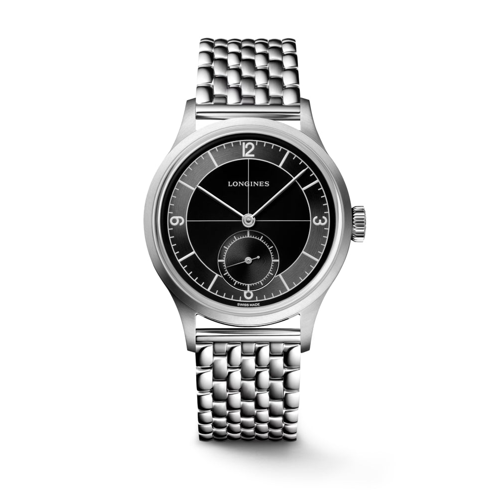 38mm Longines Heritage Classic Sector Dial Automatic Stainless Steel Watch