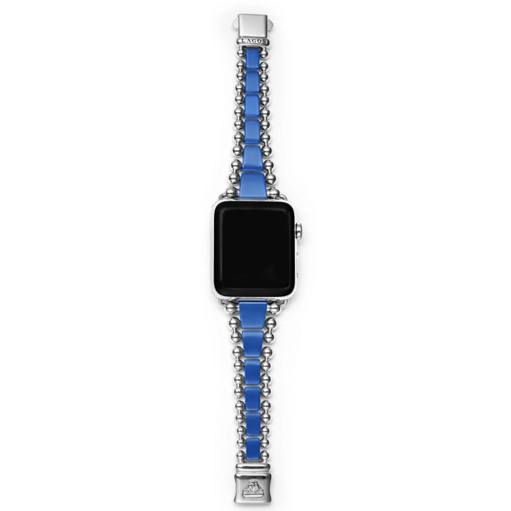 Lagos Ultramarine Ceramic and Stainless Steel Smart Watch Bracelet for Apple Watch, 42 - 49mm