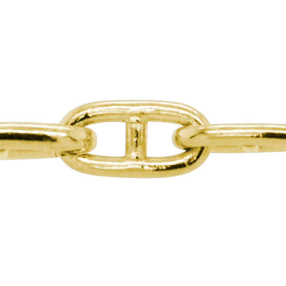 18-Inch 14k Gold Anchor Chain with Lobster Clasp