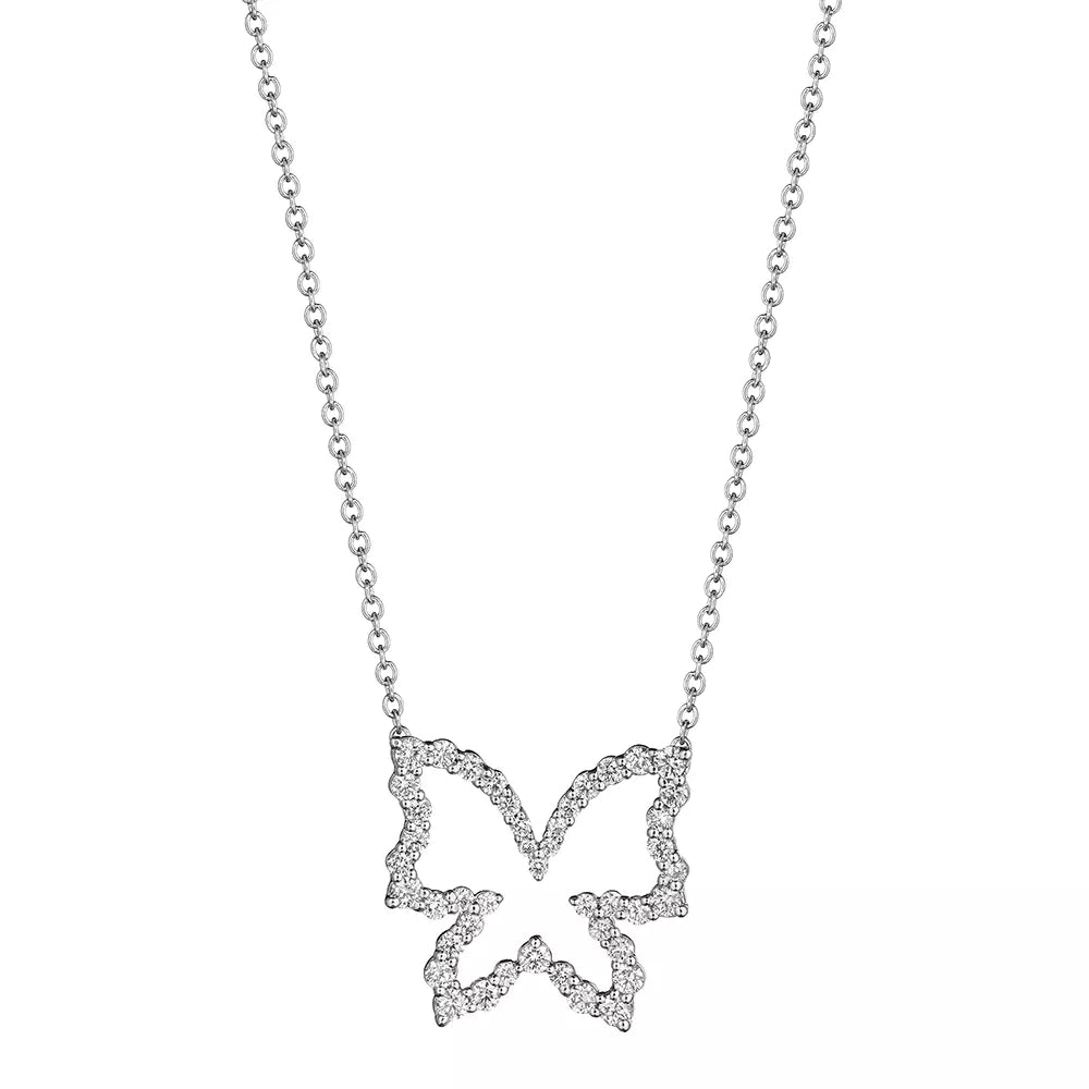 Verragio Stunning 18k Gold and Diamond Butterfly Pendant