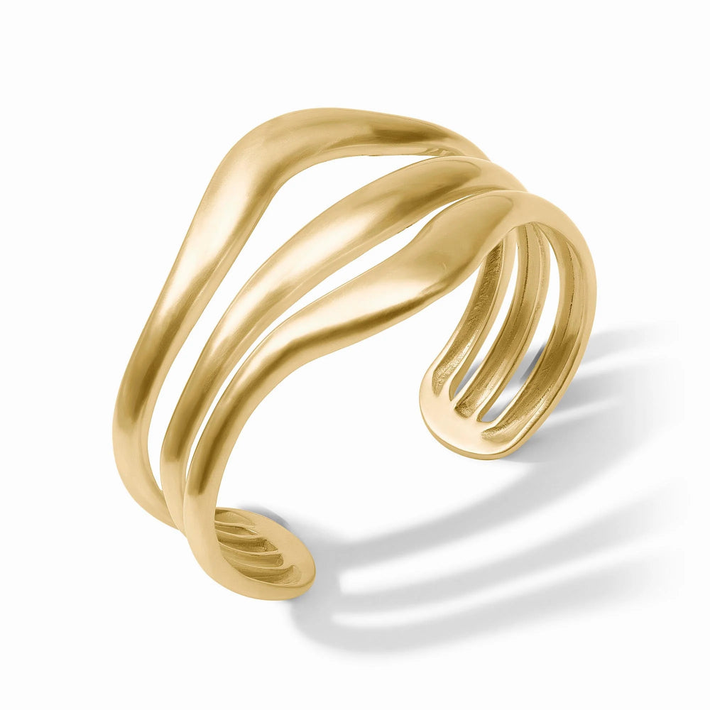 Julie Vos Wave-Inspired Gold Plated Cuff Bracelet