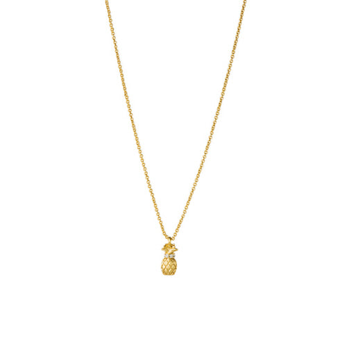 Spartina Sea La Vie Pineapple-themed Thank You Necklace for Expressing Sweet Hospitality