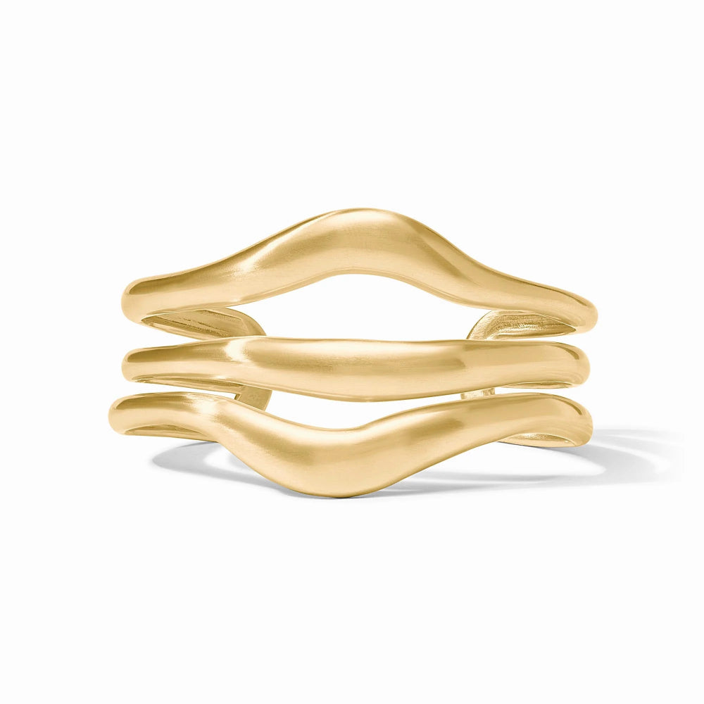 Julie Vos Wave-Inspired Gold Plated Cuff Bracelet