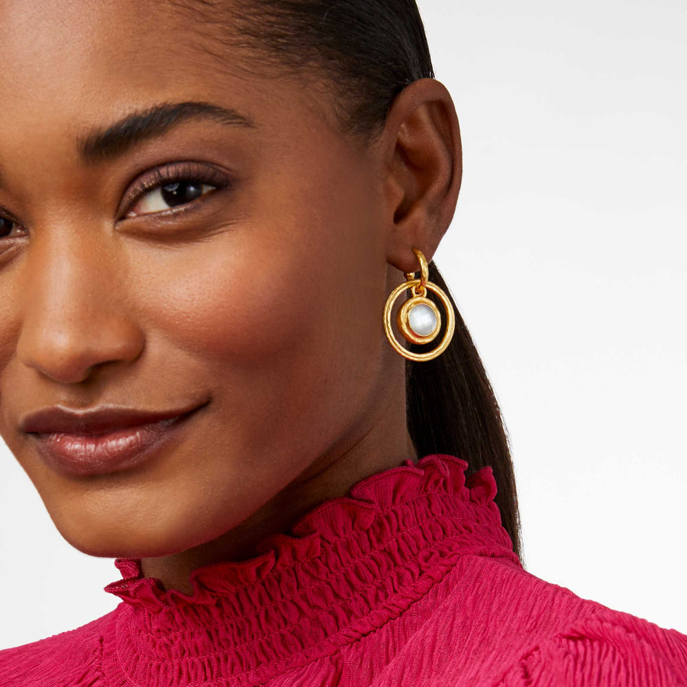 Julie Vos 24k Gold Plated 6-in-1 Astor Charm Earrings