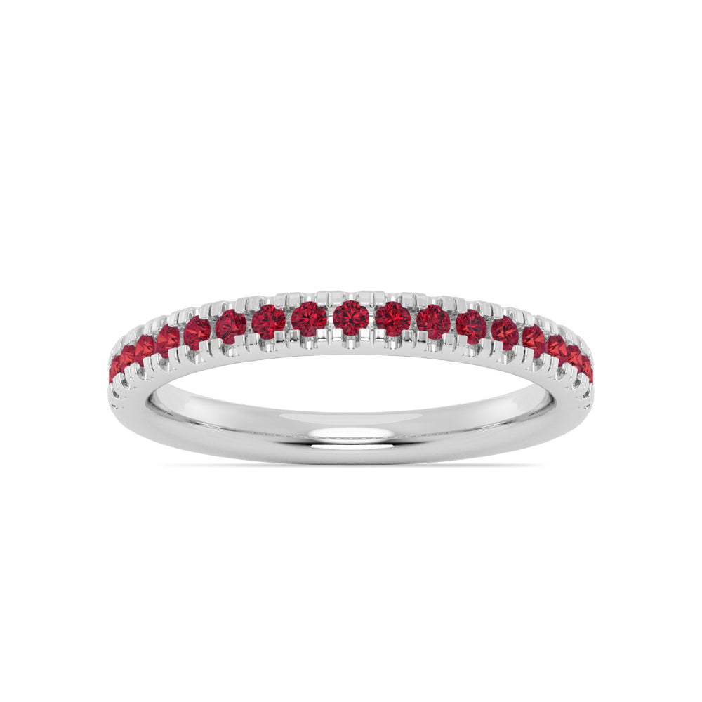 Smyth Jewelers Stackable Garnet Pavé Ring for Women in Fine Jewelry Category
