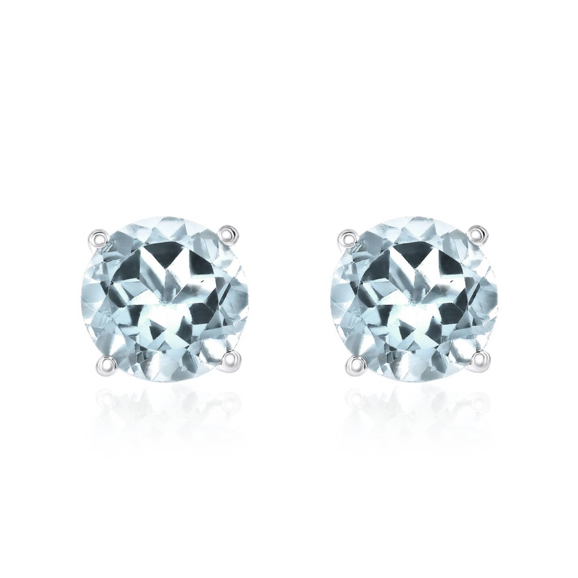 14k Gold Aquamarine Stud Earrings by Smyth Jewelers