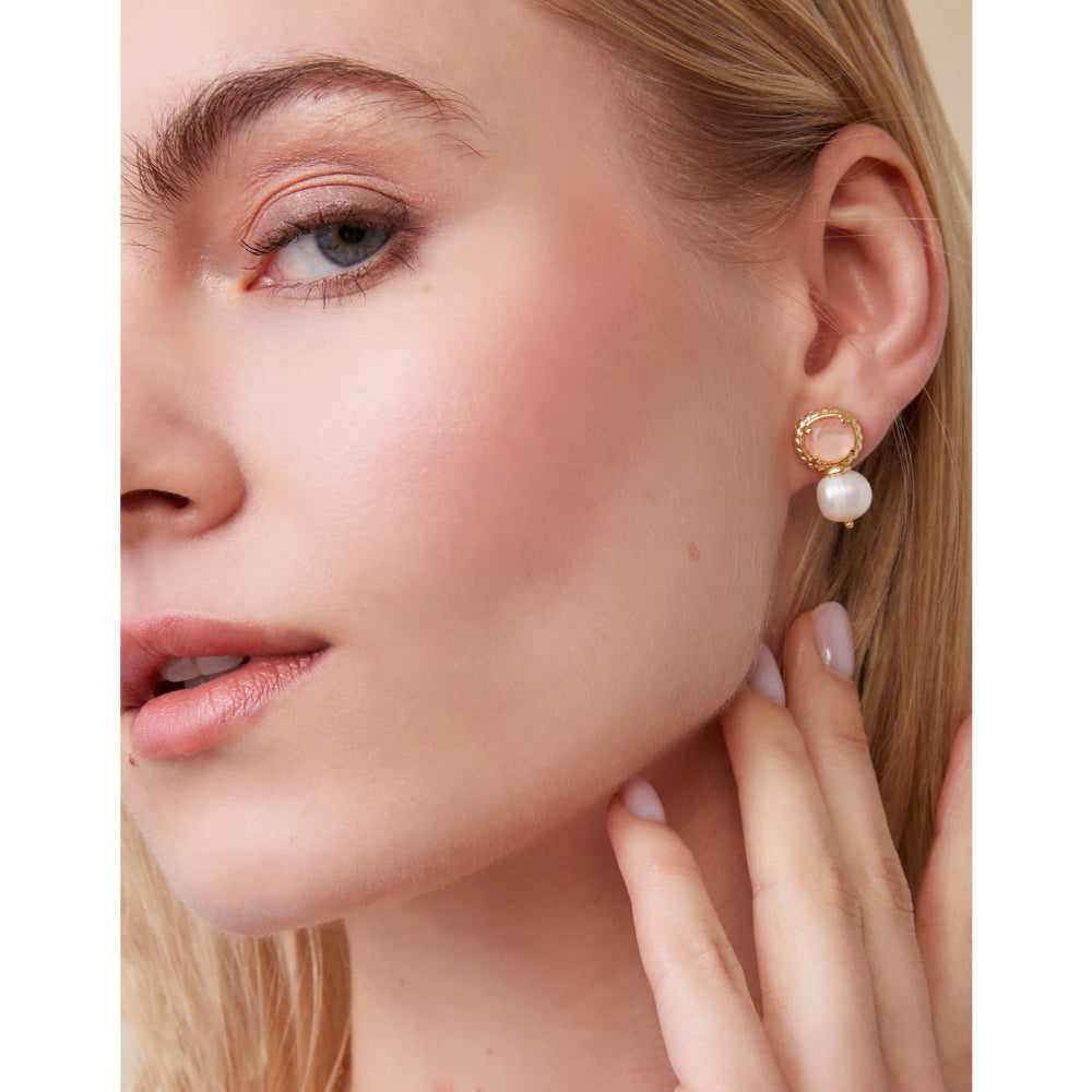 Exquisite Spartina Karina Petite Pearl Drop Stud Earrings for Fashionable Women