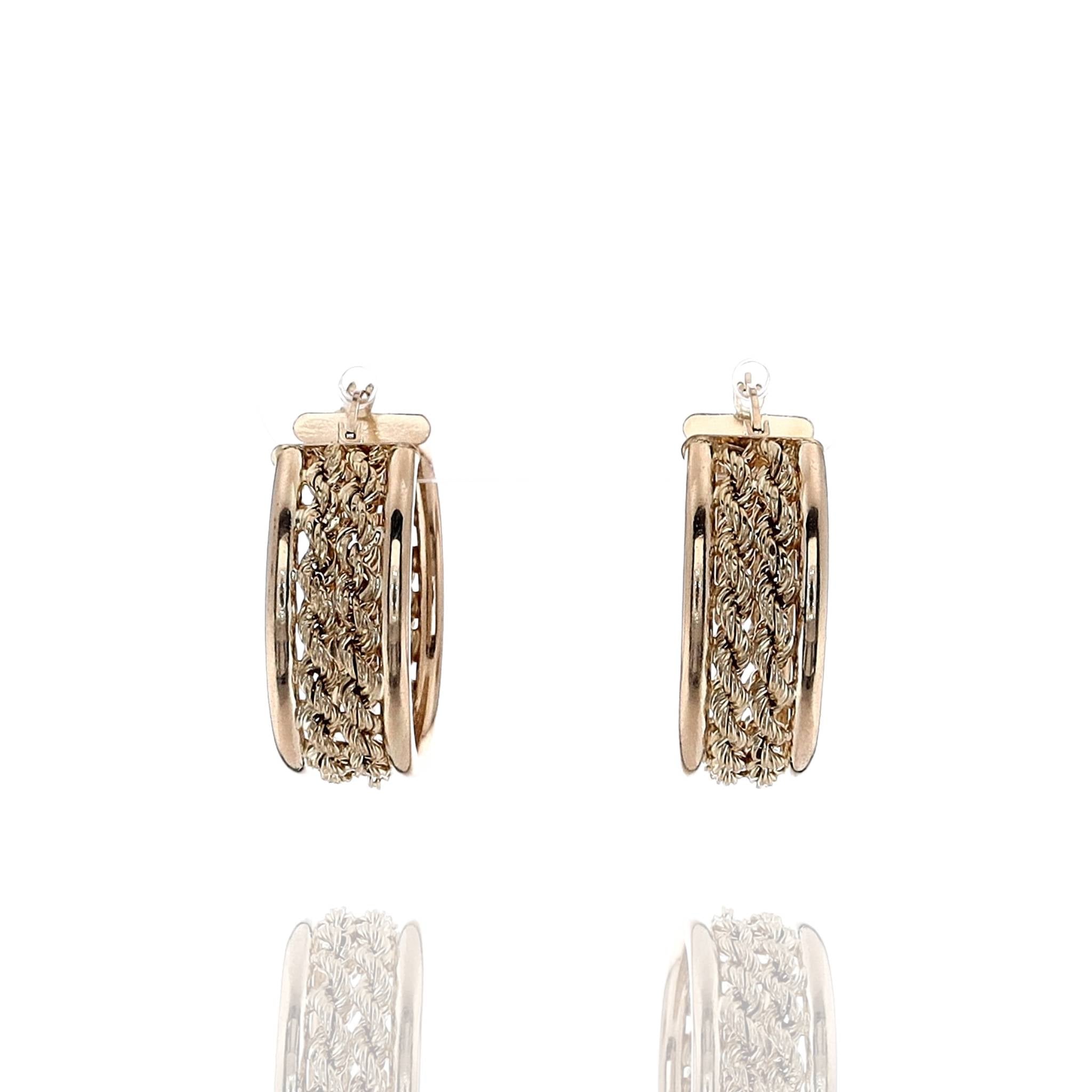 18k Yellow Gold Pierced/Clip Earrings with 5 Polished Tapered Ball Beads