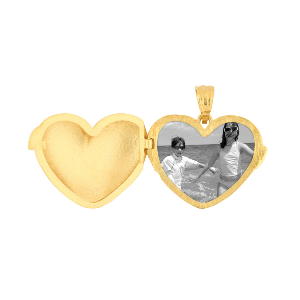 Exquisite 14k Gold Heart - Shaped Locket Charm for Jewelry Lovers