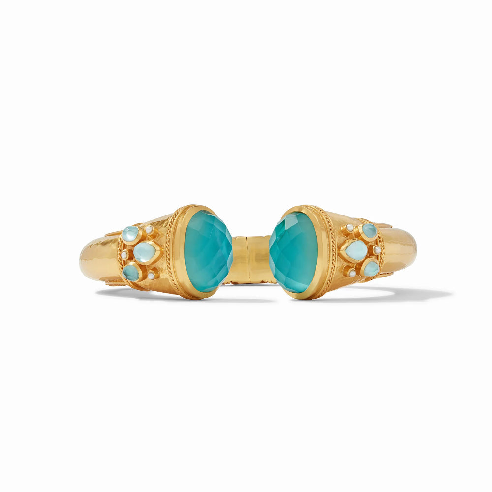 Julie Vos Gorgeous Rose - Cut Endcap 24K Gold - Plated Cannes Cuff