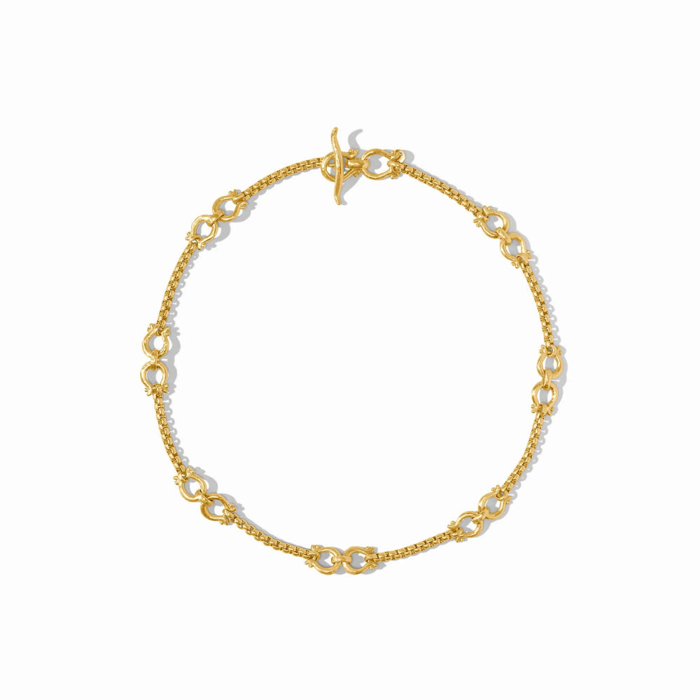Julie Vos Saratoga Equestrian-Inspired Demi Link Gold-Plated Necklace for Fashion Enthusiasts