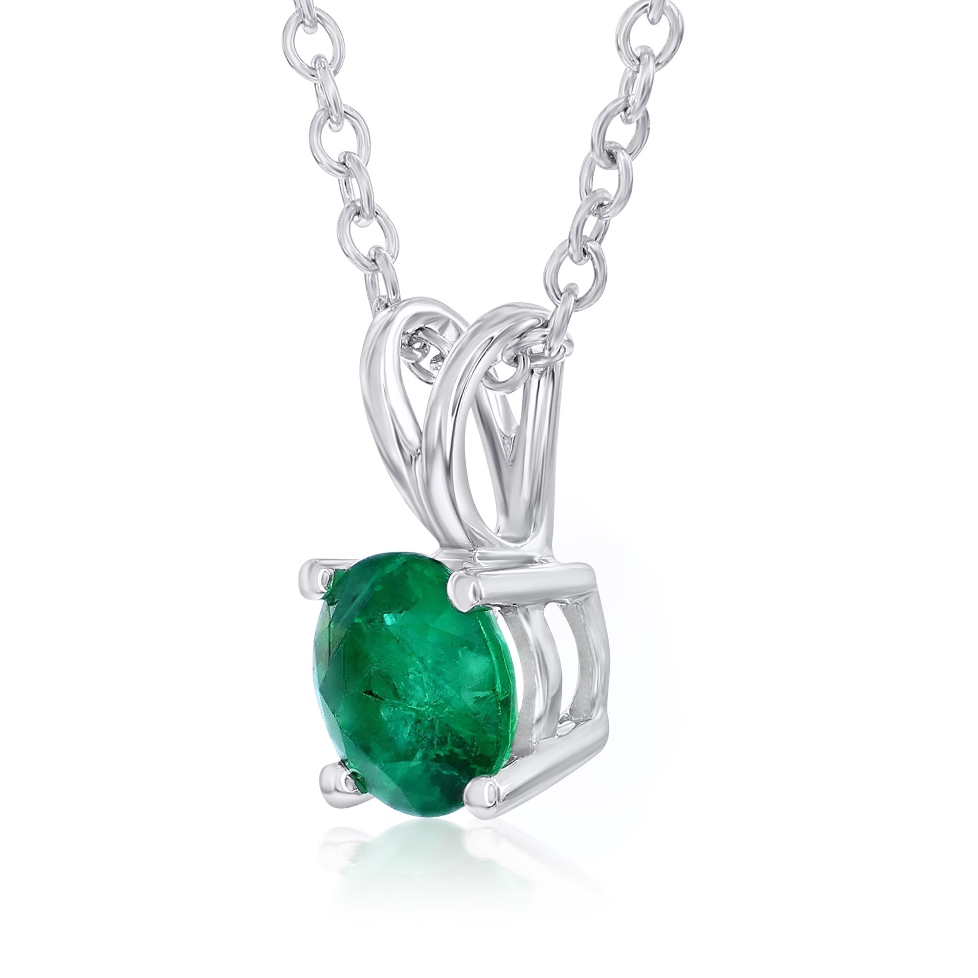 18k Gold Emerald Pendant Necklace by Smyth Jewelers