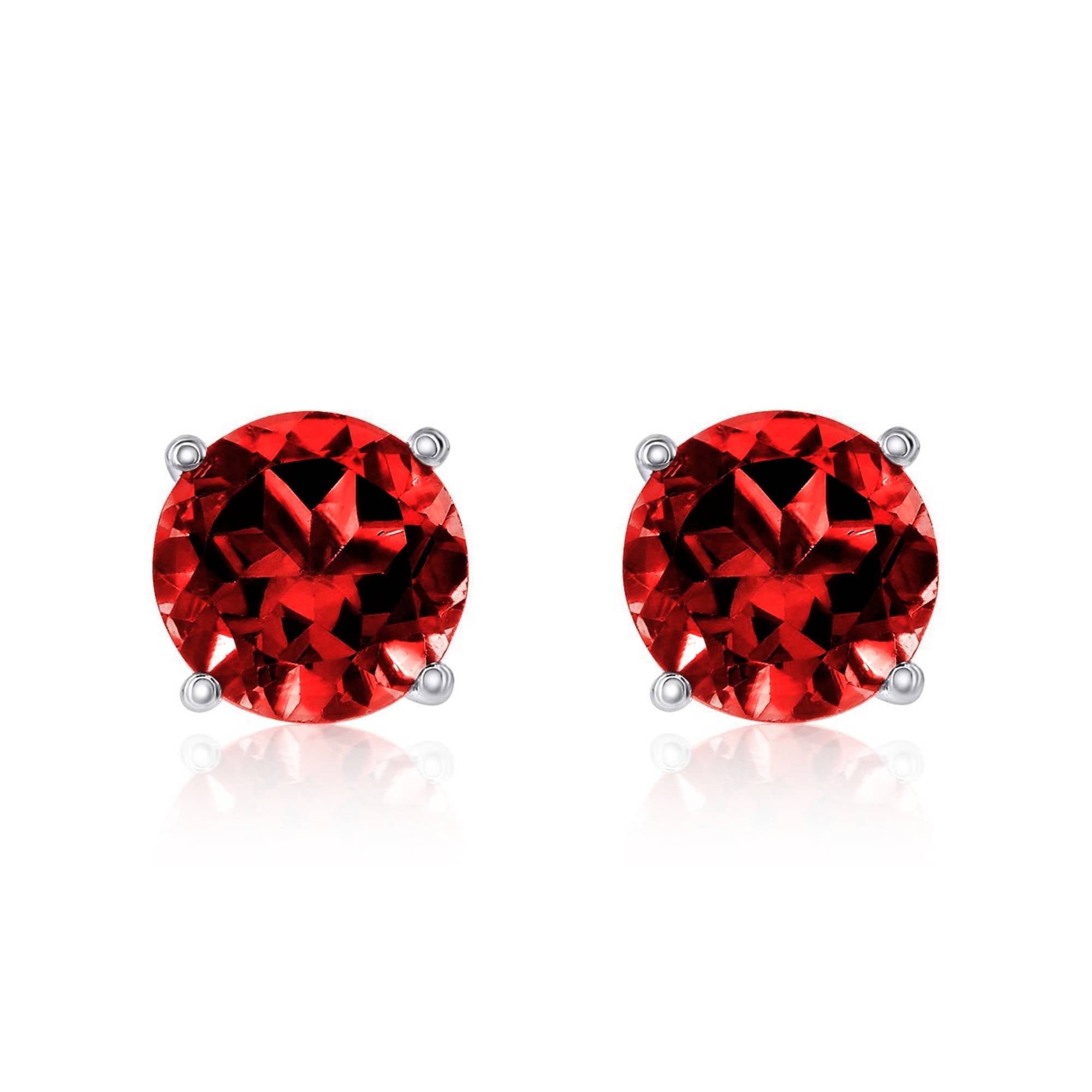 14k Gold Garnet Stud Earrings by Smyth Jewelers