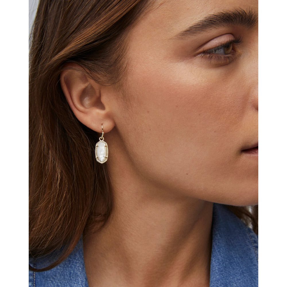 Stylish Kendra Scott 14k Yellow Gold Over Brass Lee Drop Earrings for Daily Wear