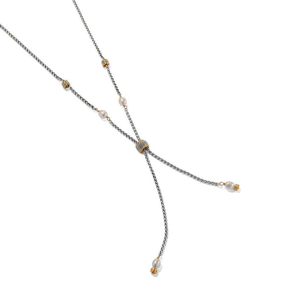 Modern Two-Tone Brighton Meridian Petite Pearl Y Necklace