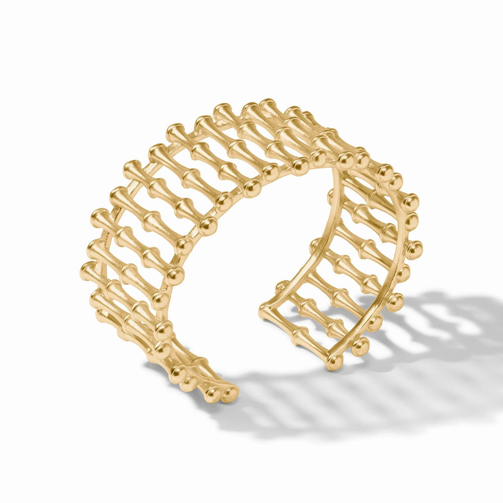 Julie Vos 24K Gold Plated Airy Bamboo Cuff with Hallmark