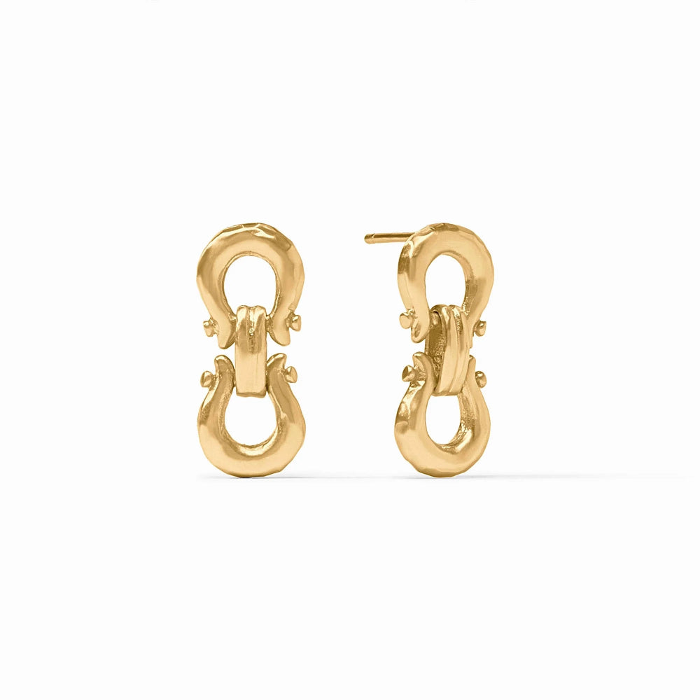Julie Vos 24K Gold Plated Saratoga Equestrian-Inspired Earrings