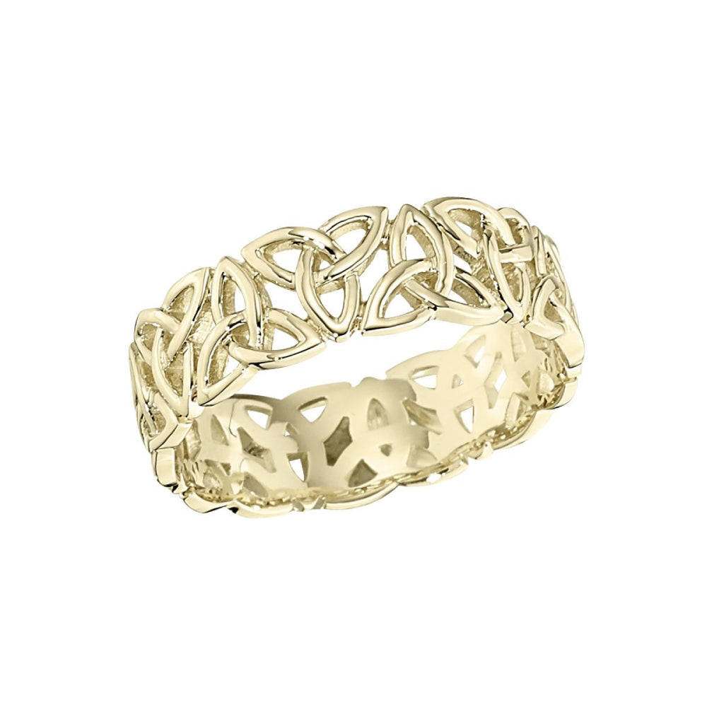 14k Gold Celtic Triquetra Knot Eternity Band in Size 7