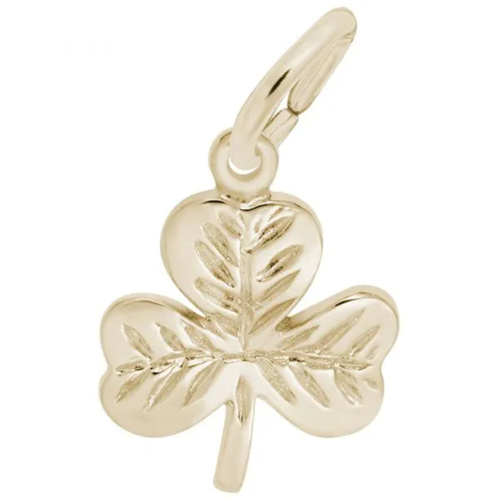 Exquisite 14k Gold Shamrock-shaped Charm for Luck and Unity