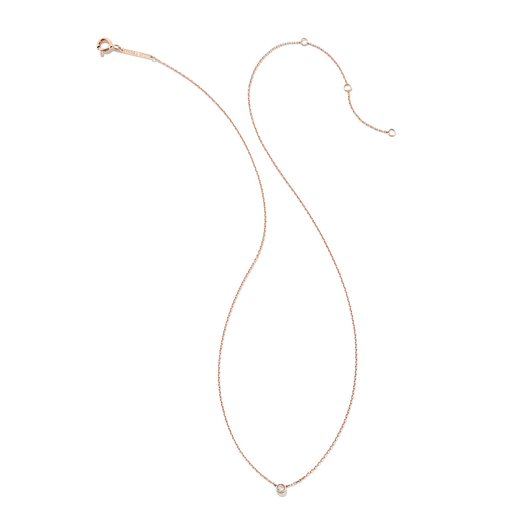 Kendra Scott's Exquisite Audrey 14k Gold Pendant Necklace Adorned with .07ct White Diamond - A Timeless Jewelry Piece