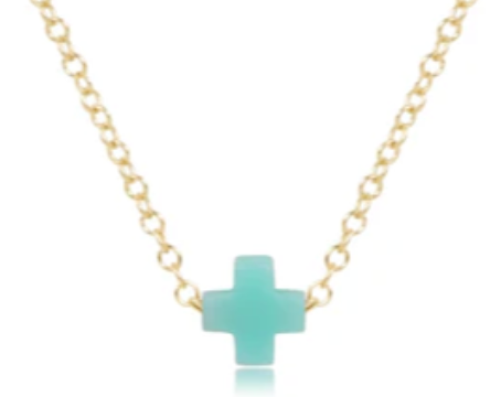 Enewton Mint Signature Small Cross 14kt Gold-Filled Necklace for E-girls