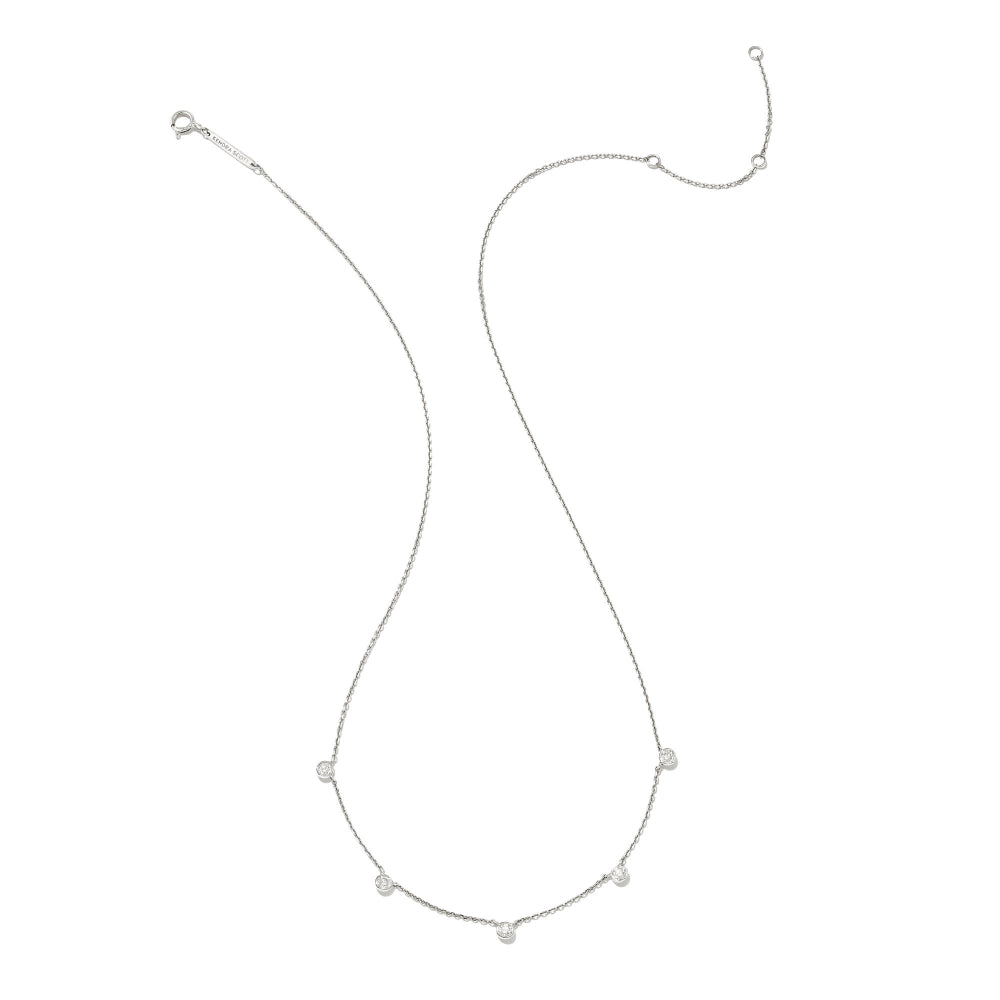 Kendra Scott Audrey 14k Gold Strand Necklace Adorned with White Diamonds, a Stunning Jewelry Piece