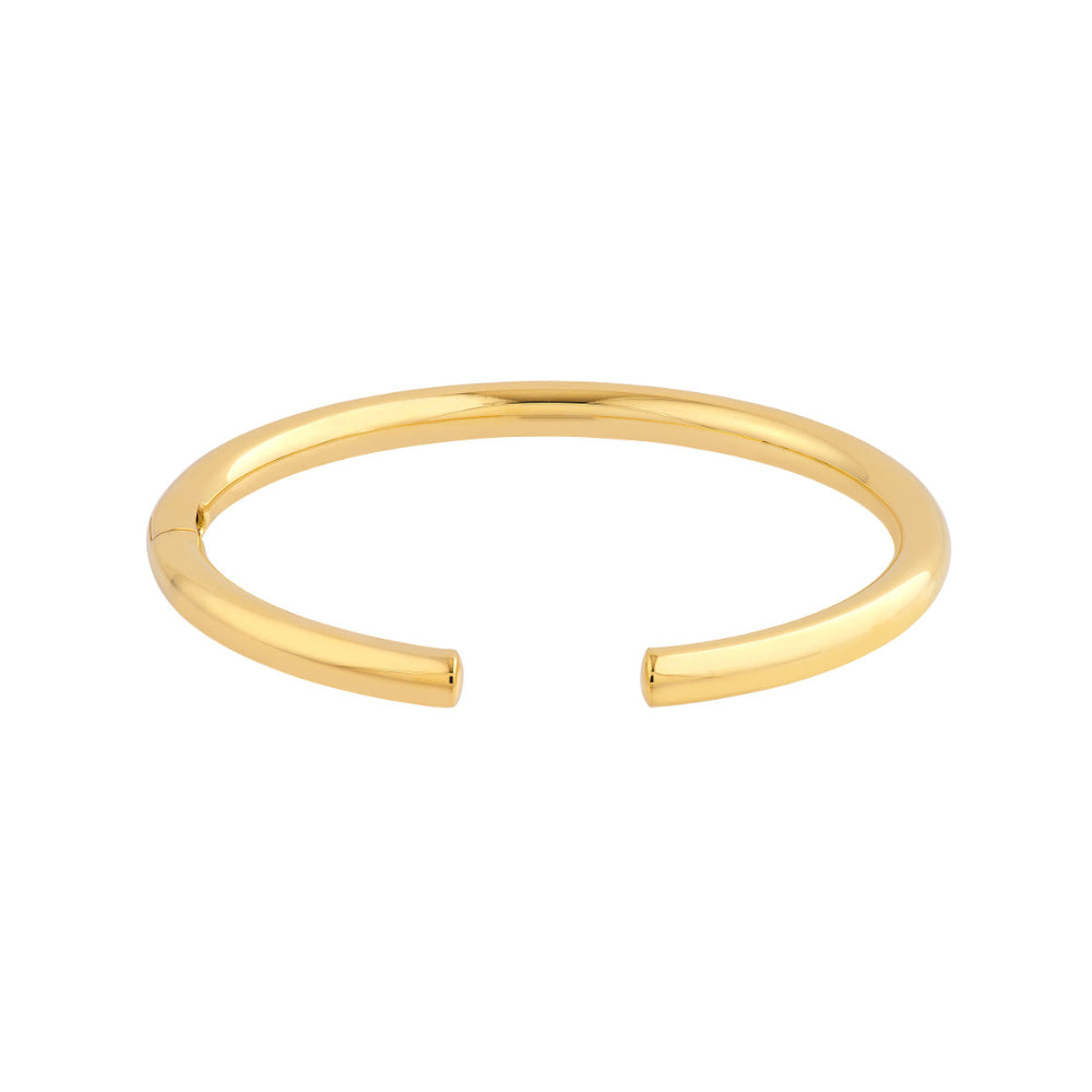 Exquisite 14k Gold Hand - Polished Women's Bangle Bracelet for a Stylish Wrist Stack