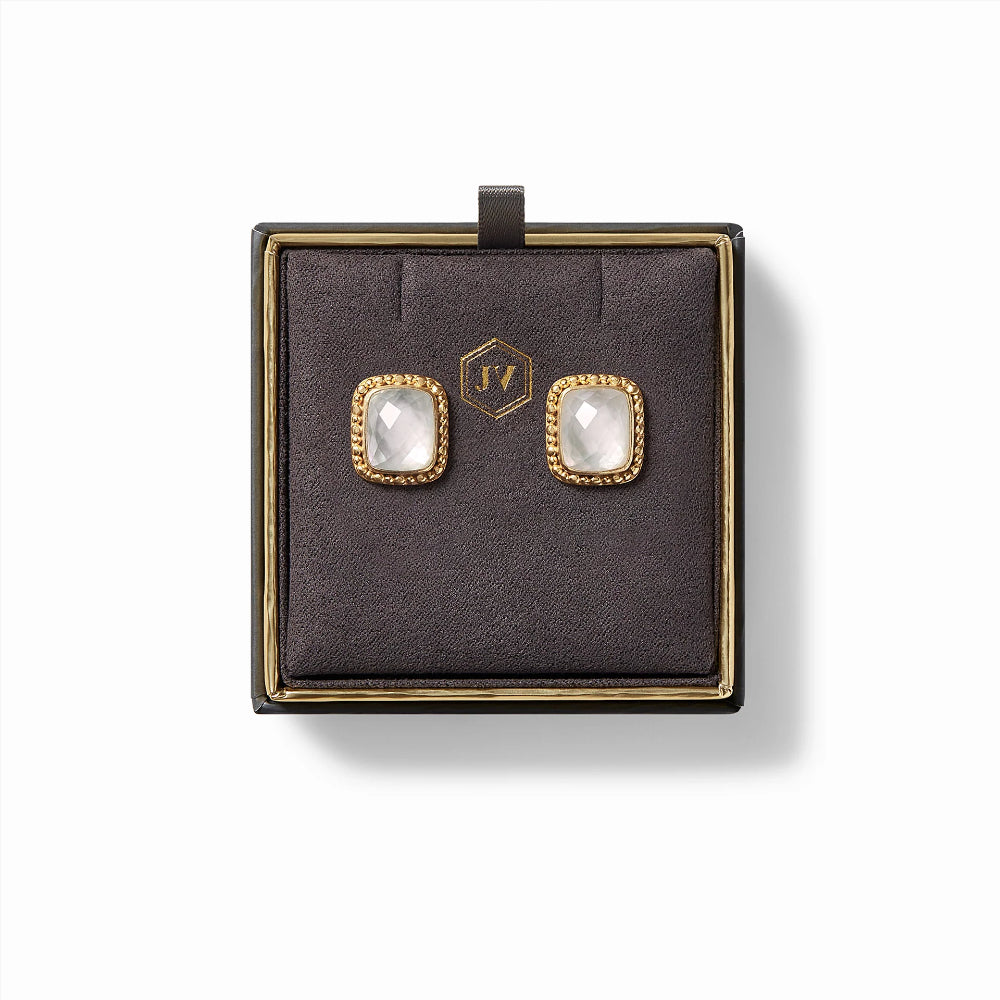 Julie Vos Marbella Sparkling Stud Earrings - A Wearable Art Piece