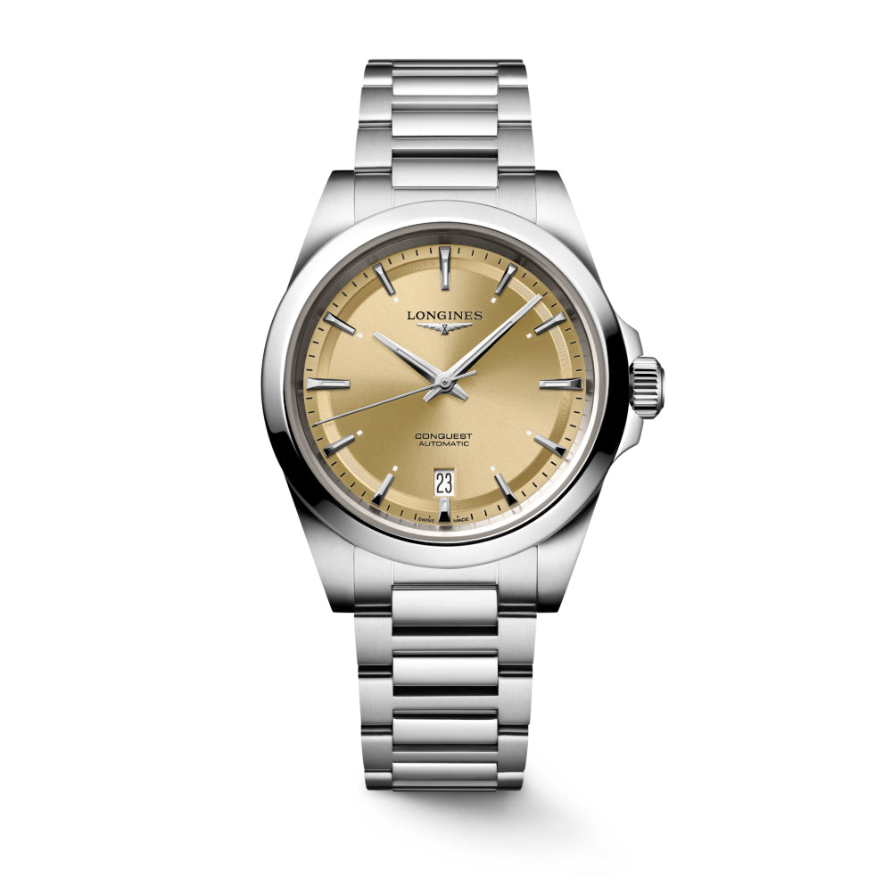 Longines 38mm Automatic Conquest Watch with Elegant Design