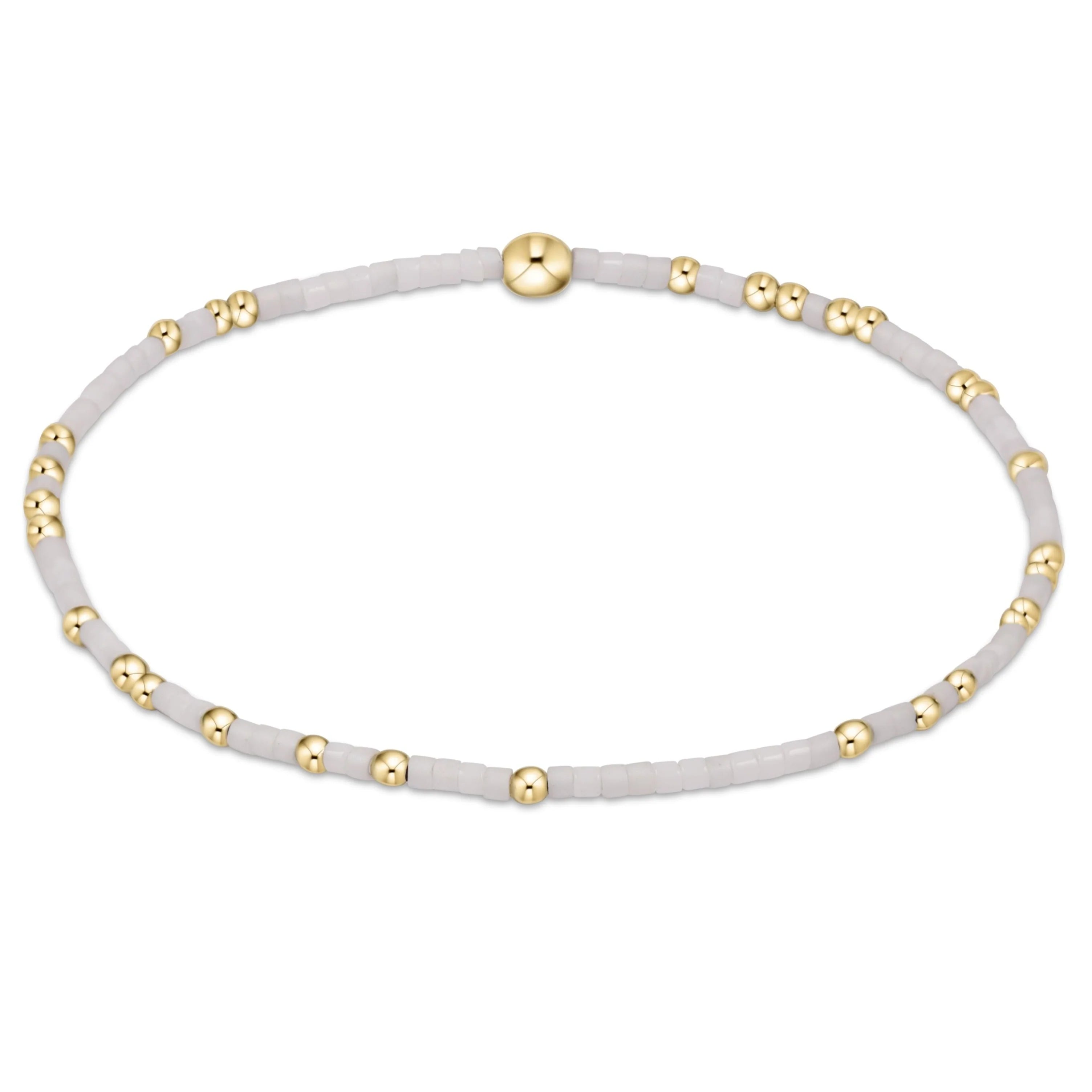 enewton 5.5-inch egirl Style Gameday Bracelet - Solid Unwritten Hope Design with 14kt Gold-Filled Beads