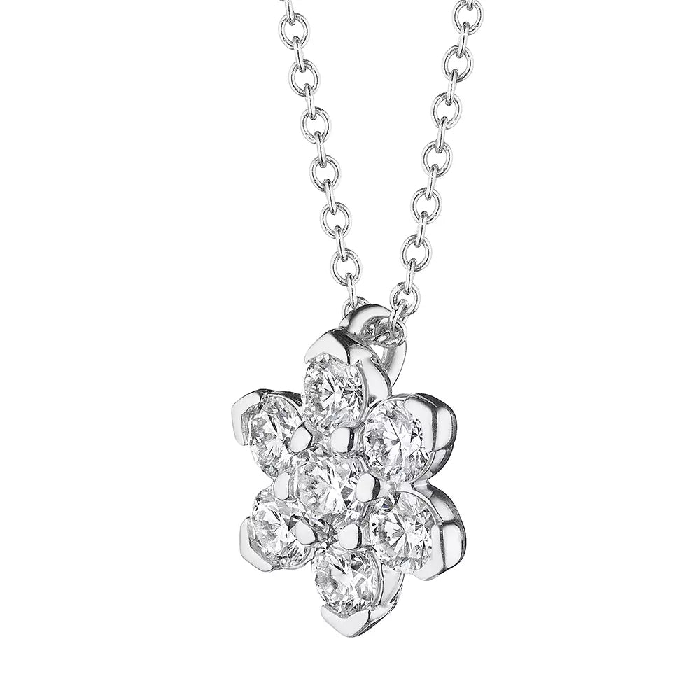 Verragio 18-karat Gold Medium-sized Star-shaped Diamond Pendant Necklace for Women