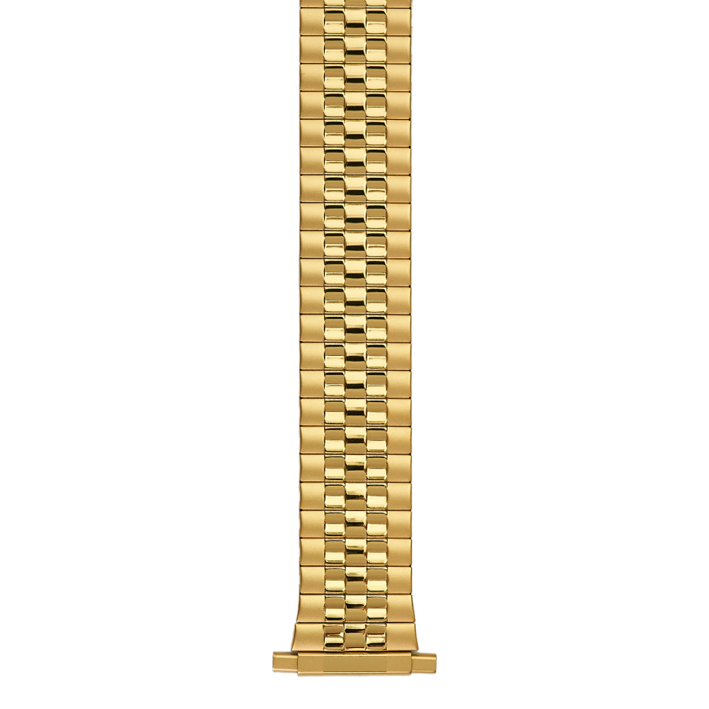 Men's 16-22mm Stainless Steel Flex Watch Band - Gold Tone