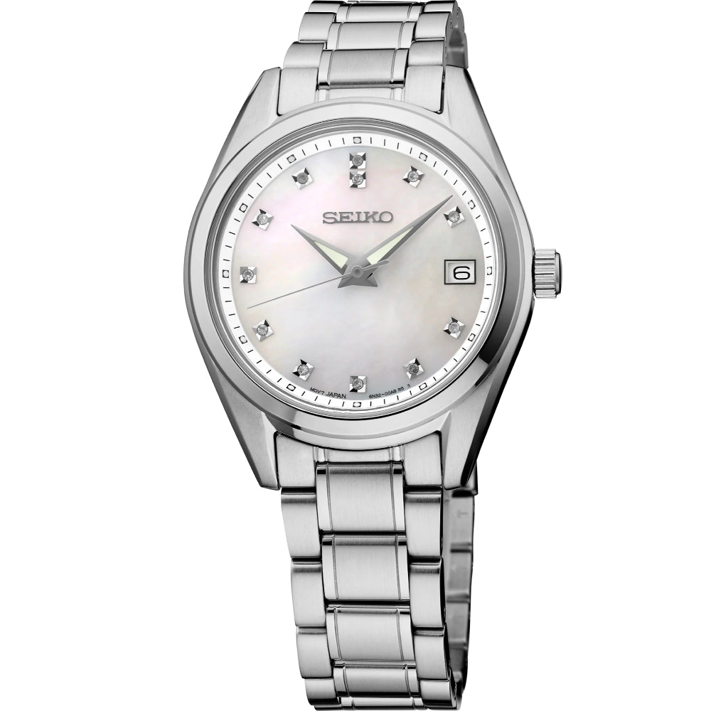 Seiko 32mm Quartz Dress Watch from the Exquisite Diamond Collection, Model SUR579
