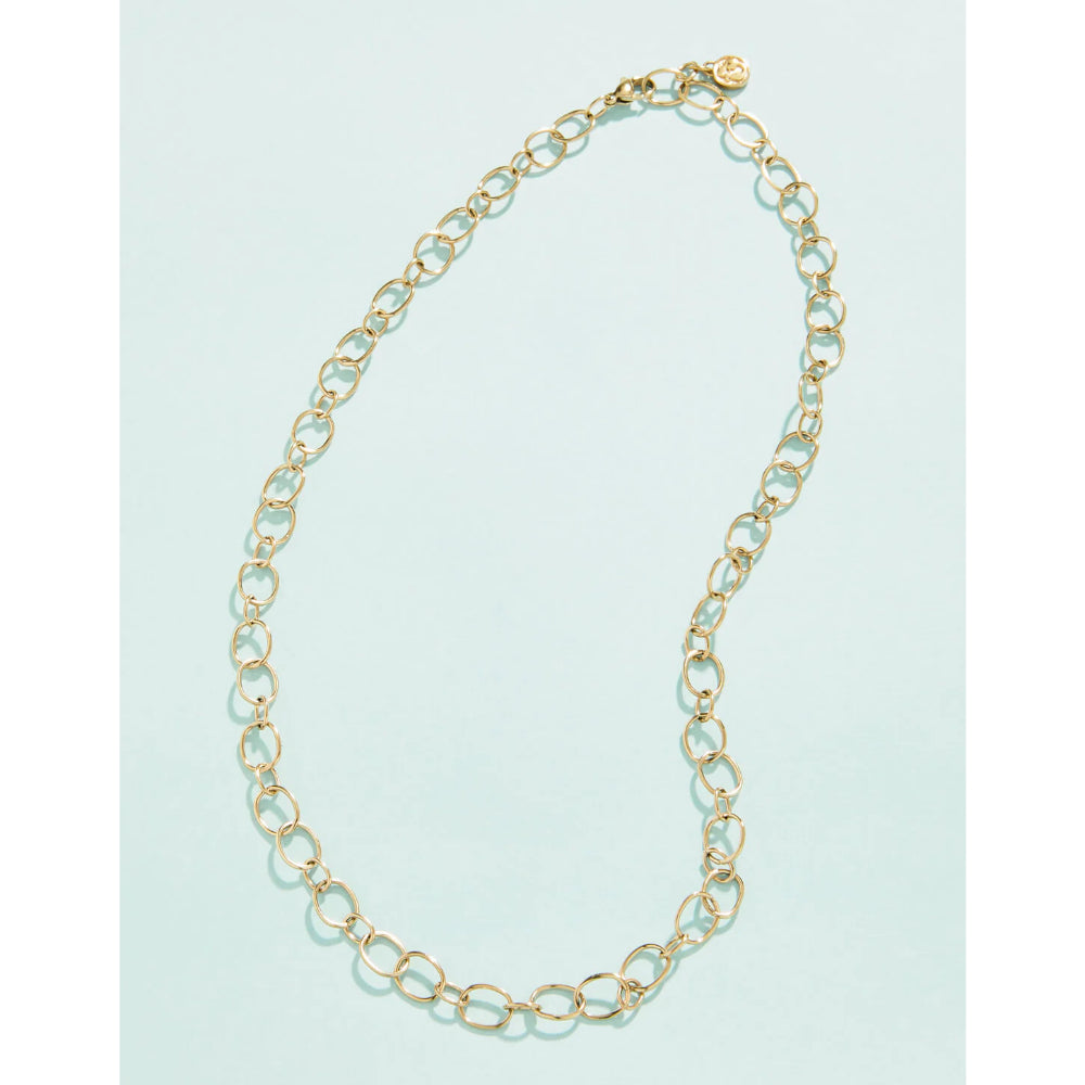 Timeless 14kt Gold Plated Spartina Daufuskie Island Necklace with Custom Oval Links