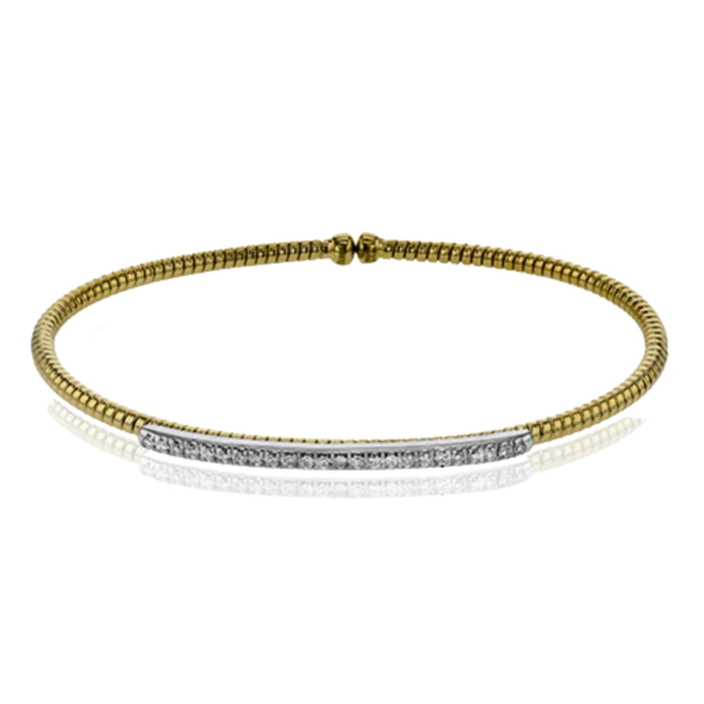 18k Simon G. Bangle Adorned with Sparkling Diamonds