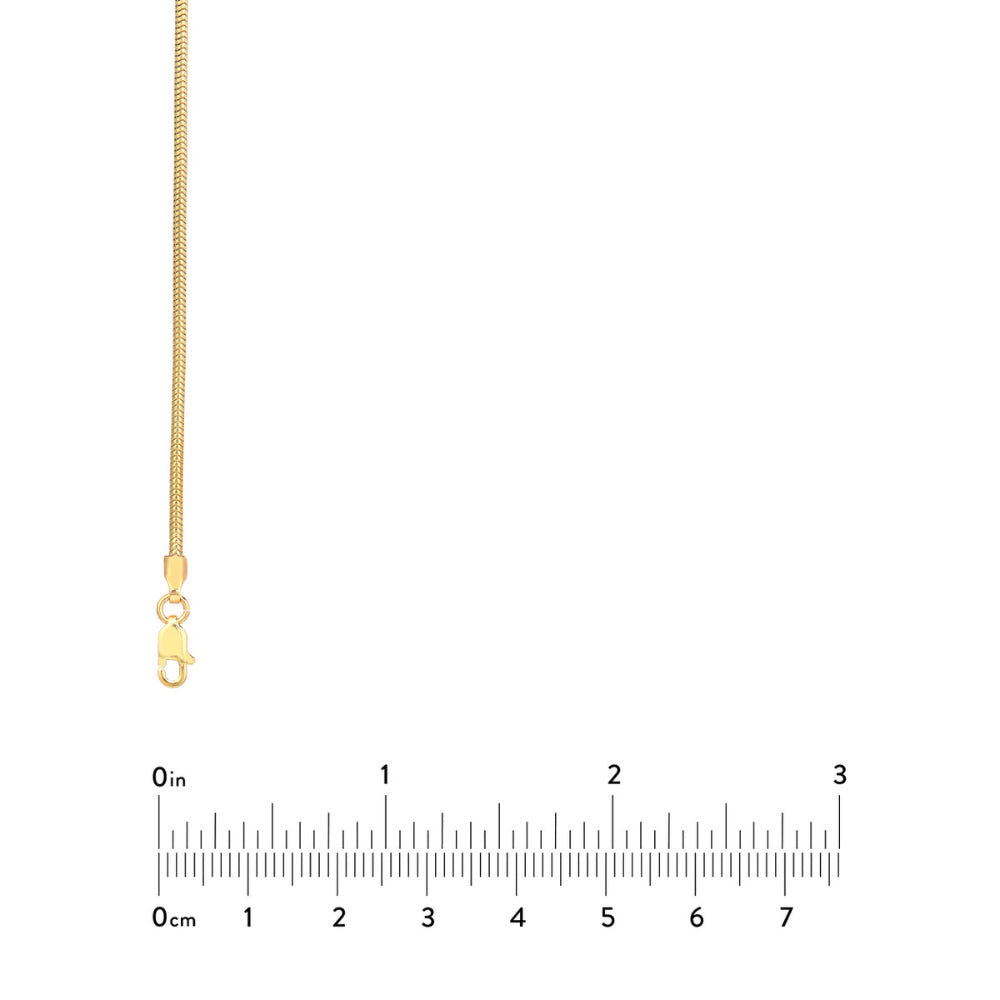 24-Inch 1.5mm 14k Yellow Gold Snake Chain