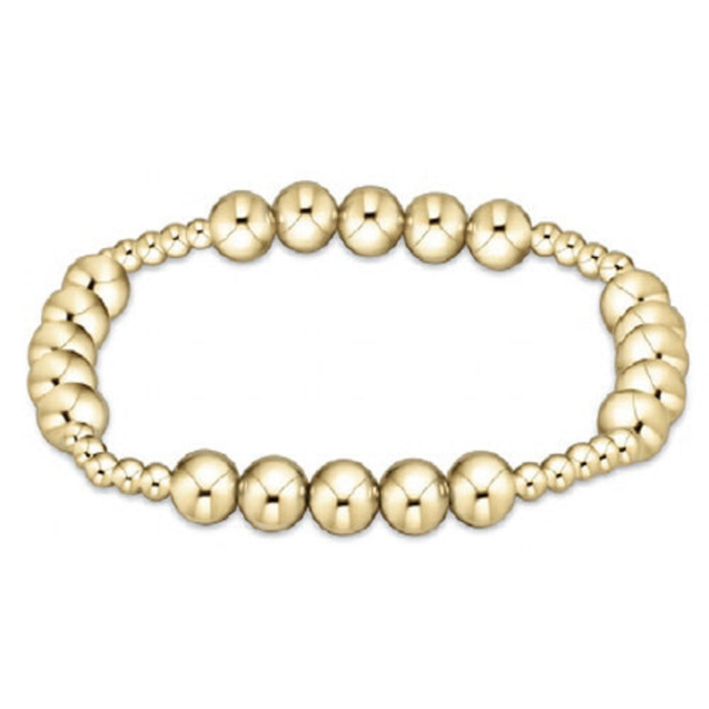 enewton Classic Gold Blissful Pattern Bracelet - 3mm/6mm Beads, Standard Size (6.25 inches) [Retired]