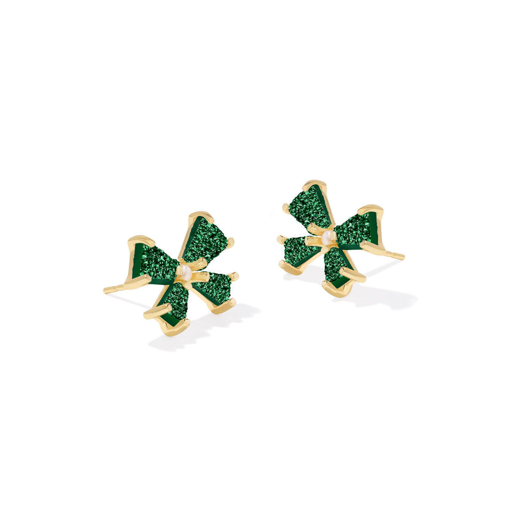 Kendra Scott Small Blair Bow Stud Earrings in Drusy Color
