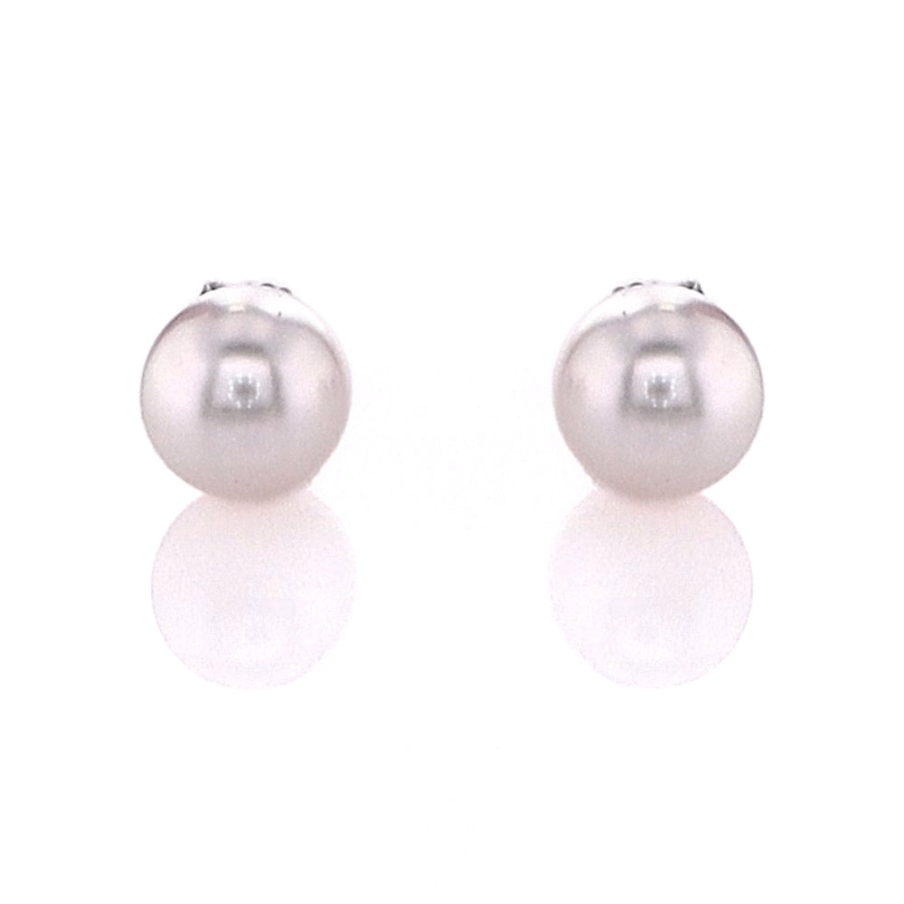 14k Gold Pearl Stud Earrings by Smyth Jewelers - 7mm White Cultured Pearls