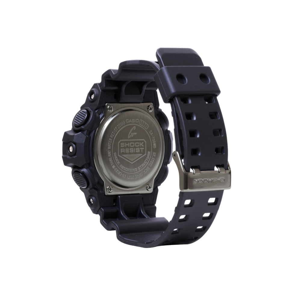 G-Shock GA-700 Hidden Glow Series Front Button Analog - Digital Watch with Stunning White Dial