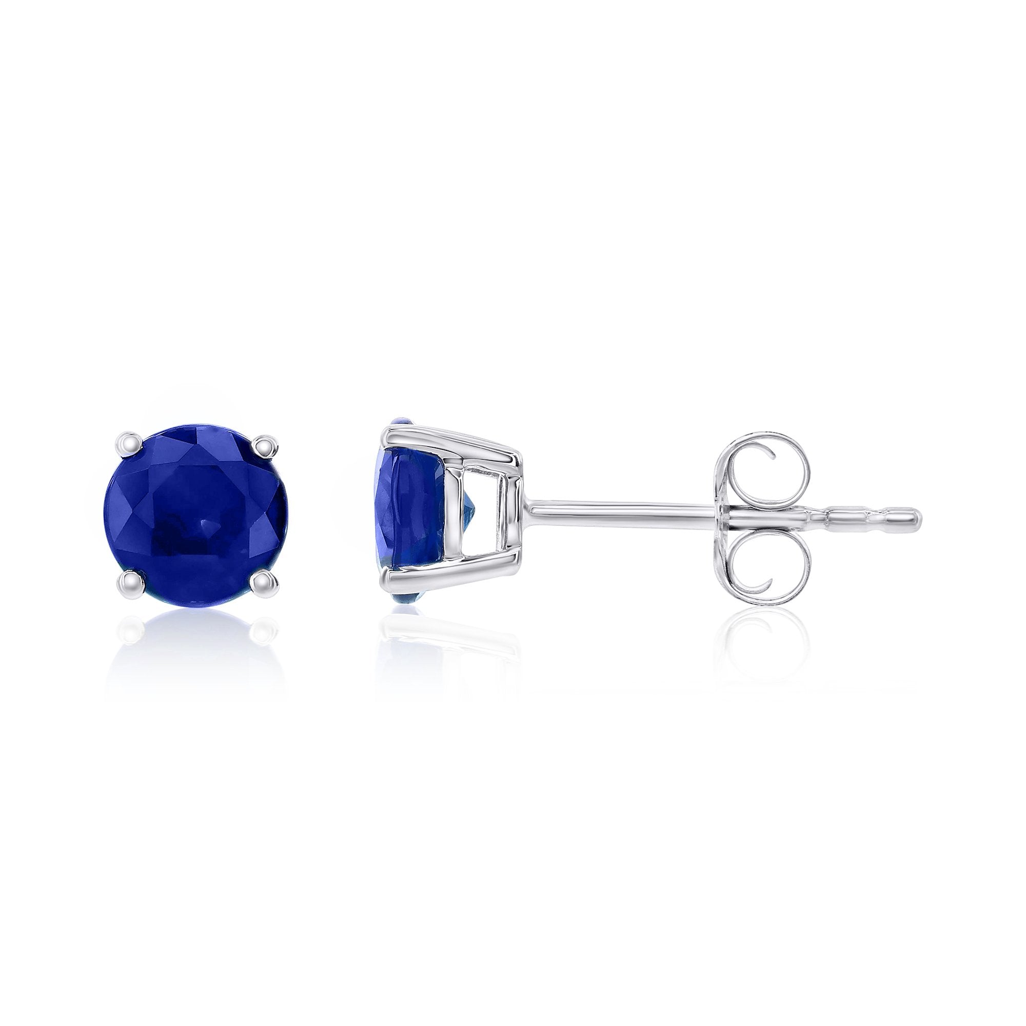 Exquisite 18k Gold Sapphire Stud Earrings by Smyth Jewelers for Elegant Jewelry Lovers