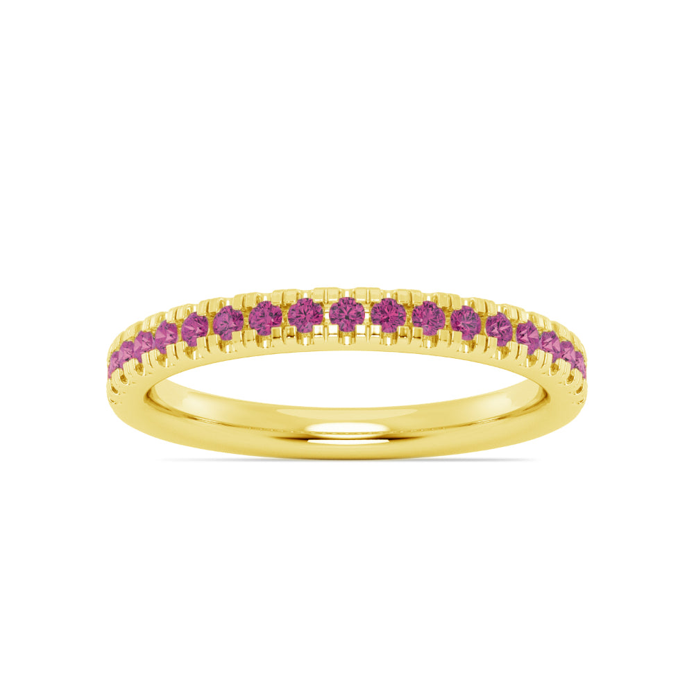 Stackable Pavé Design Pink Tourmaline Engagement Ring by Smyth Jewelers