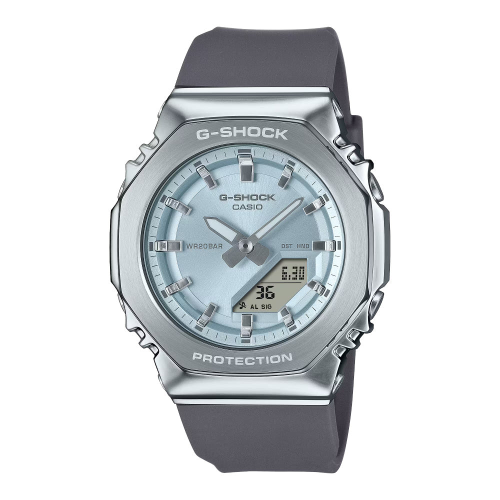 G-Shock Men's Analog/Digital Watch with Ice Blue Dial and Black Bio-based Resin Band