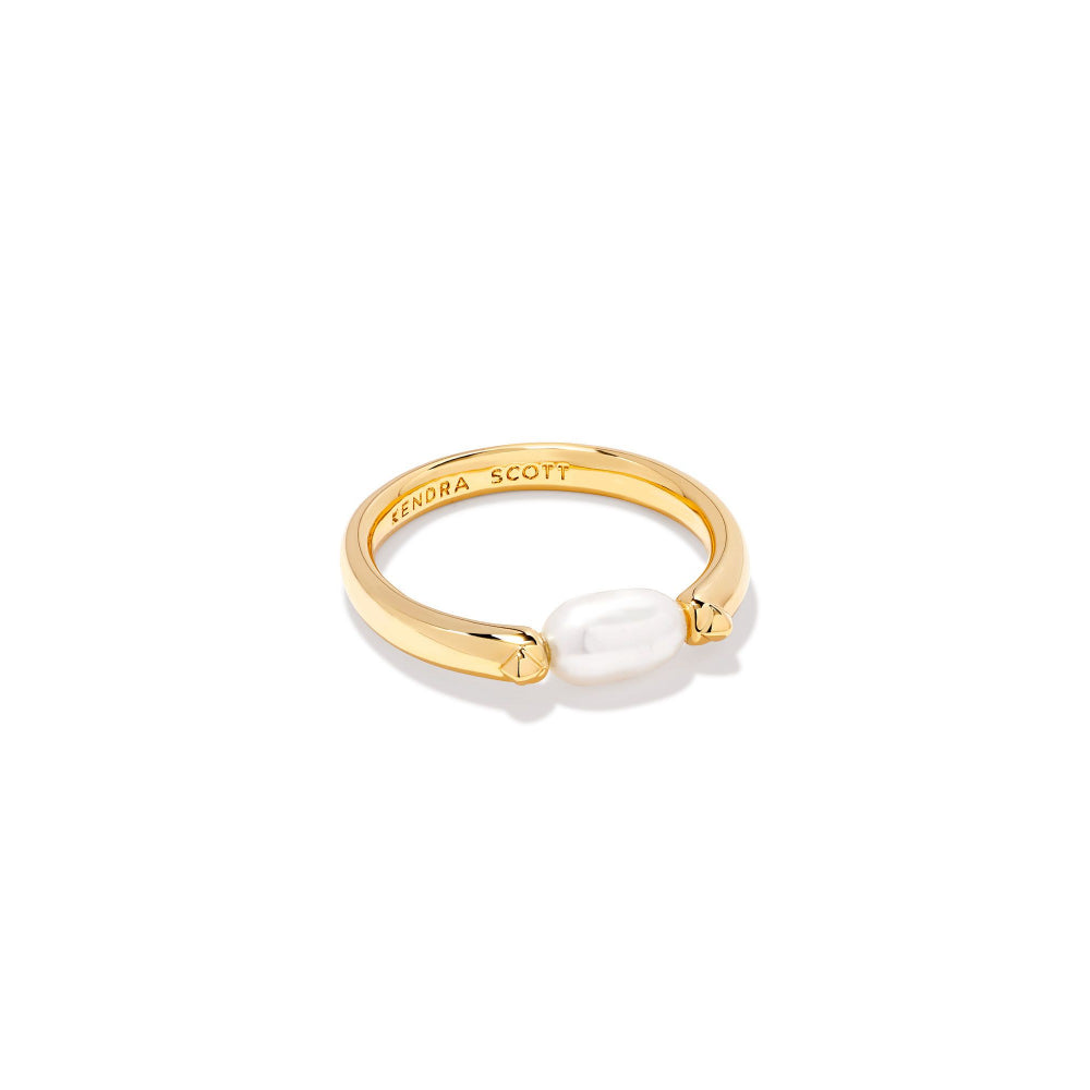 Kendra Scott's 14k Gold-Plated Leighton Freshwater Cultured Pearl Band Ring