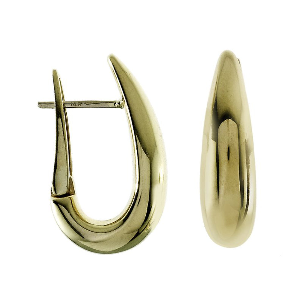Stylish 14k Yellow Gold Hinged Hoop Earrings for Fashionable Outfits