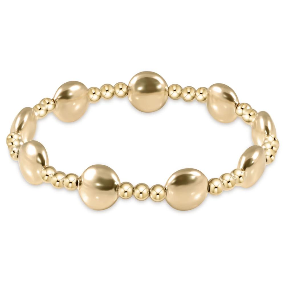 enewton 6.25-inch Honest Gold Sincerity Design 10mm Beaded Bracelet