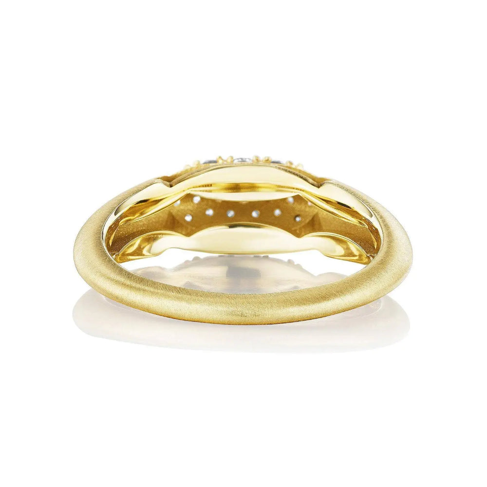 Tacori 18k Petite Dome Crescent Eclipse Ring with Satin Finish